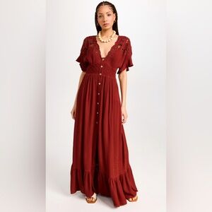 NWT FREE PEOPLE Colette Maxi Dress